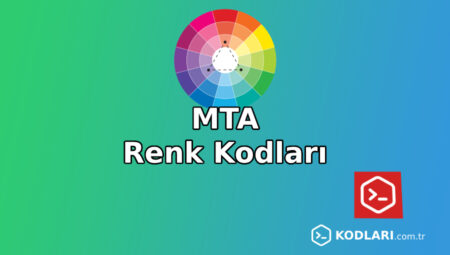 MTA Renk Kodları